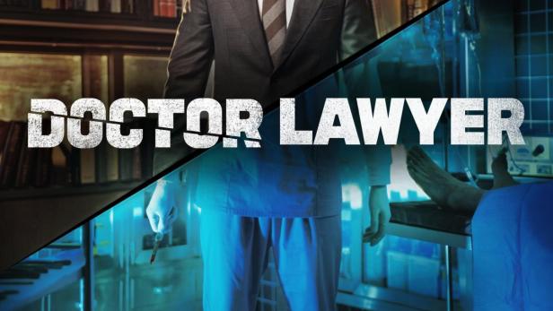 Das Poster für „Doctor Lawyer“ zeigt einen Mann, der Anwalt und Arzt ist.
