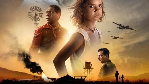 Das Filmplakat für „Australia: Die Serie“ zeigt Nicole Kidman, Hugh Jackman und andere vor einer australischen Landschaft.