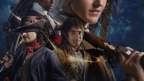 Das Poster für „Renegade Nell“ zeigt die Hauptdarstellerin mit Gewehr, umgeben von weiteren Charakteren.