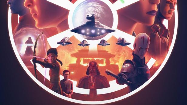 Das Poster für „Star Wars: Geschichten des Imperiums“ zeigt verschiedene Charaktere und Raumschiffe.