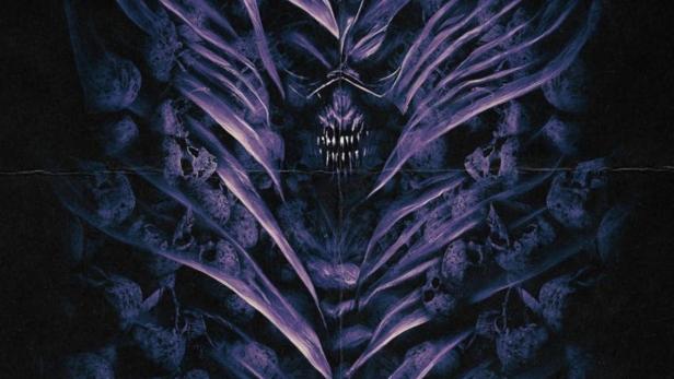 Ein Filmposter für „Dust Bunny“ zeigt ein Kind, das sich vor einem Monster unter dem Bett versteckt.