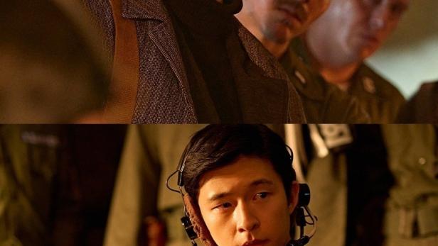 Eine Collage mit einem Mann in Zivilkleidung und einem Soldaten der ROK Air Force.