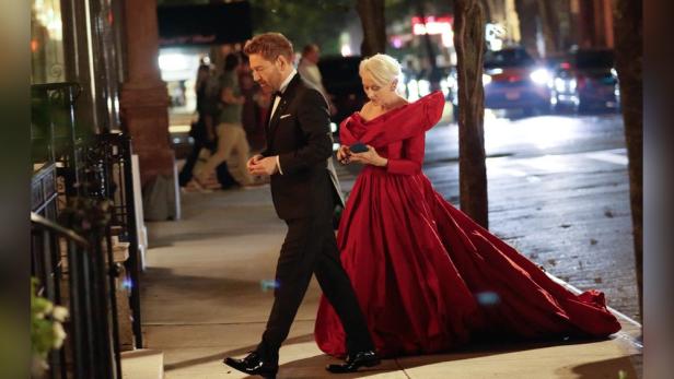 Kenneth Branagh und Meryl Streep, möglicherweise bei Dreharbeiten zu „Der Teufel trägt Prada 2“.