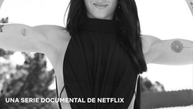 Das Werbeplakat für die Netflix-Dokumentarserie „Aitana: Metamorfosis“ mit der Sängerin Aitana.