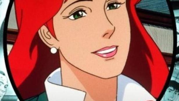 Das Cover der Zeichentrickserie „Reporter Blues“ mit der rothaarigen Hauptfigur.