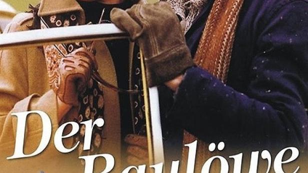 Das Filmplakat für „Der Baulöwe“ zeigt ein Paar und einen Mann mit einem Schild, das „Baustelle Betreten verboten!“ sagt.