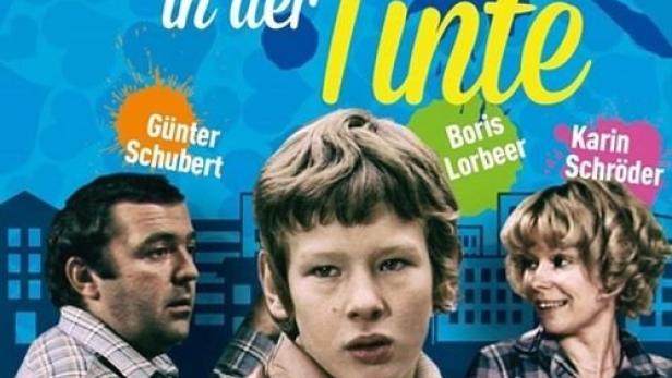 Das Cover des Films „Mein Vater in der Tinte“ mit Günter Schubert, Boris Lorbeer und Karin Schröder.