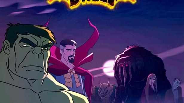 Das Filmplakat für „Hulk: Where Monsters Dwell“ zeigt Hulk, Doctor Strange und verschiedene Monster.
