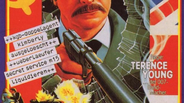 Das Filmplakat für „Agenten sterben zweimal“ mit Michael Caine, Laurence Olivier und Susan George.