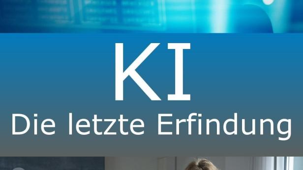 Das Filmplakat für „KI – Die letzte Erfindung“ zeigt zwei Hauptdarsteller.