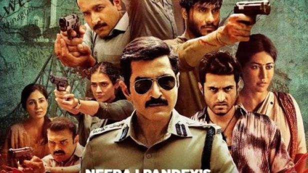 Das Poster für „Khakee: The Bengal Chapter“, eine Netflix-Serie, zeigt bewaffnete Charaktere vor einer Karte von Bengalen.