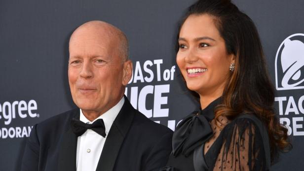 Ehepaar Bruce Willis und Emma Heming Willis bei einem Pressetermin im Jahr 2018.