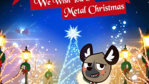 Szene aus „Aggretsuko: We Wish You a Metal Christmas“ mit Retsuko und Haida vor einem Weihnachtsbaum.