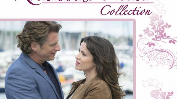 Ein Paar umarmt sich vor dem Hintergrund eines Hafens, Titel: „Vollkommen unerwartet“.