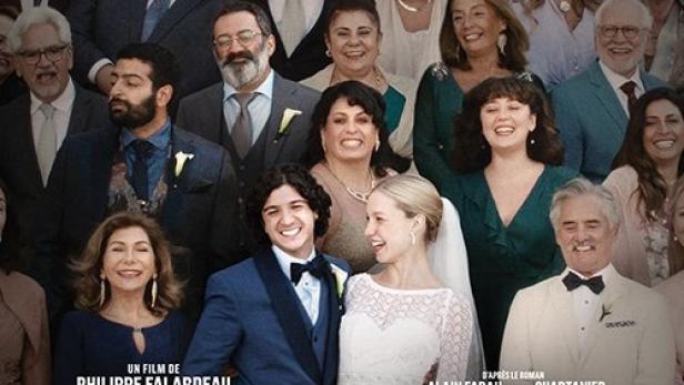 Das Filmplakat für „Mille secrets mille dangers“ zeigt eine Hochzeitsgesellschaft.