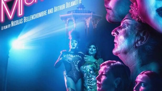 Das Filmplakat für „The Bearded Mermaid“ zeigt mehrere Personen und eine Meerjungfrau.