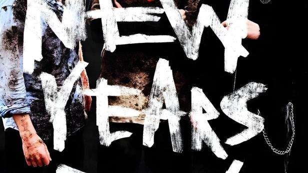 Das Filmplakat für „New Years Rev: A Green Day Story“ zeigt drei schmutzige junge Männer.