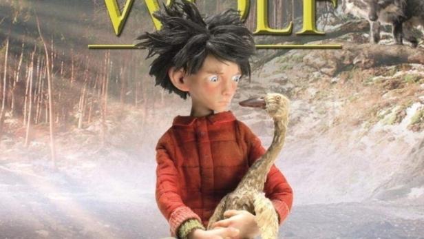 Das Filmplakat für Prokofjews „Peter und der Wolf“ zeigt Peter mit einer Ente im Arm.