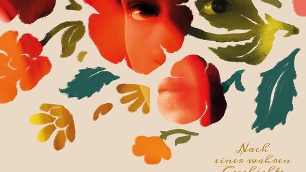 Das Filmplakat zu „Karla“ zeigt ein Gesicht inmitten stilisierter Blumen.
