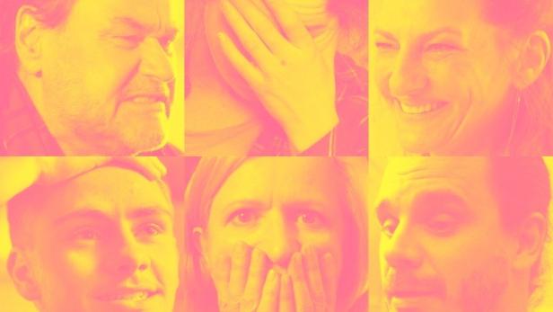 Das Filmplakat für „Seid einfach wie ihr seid“ zeigt Porträts der Schauspieler.