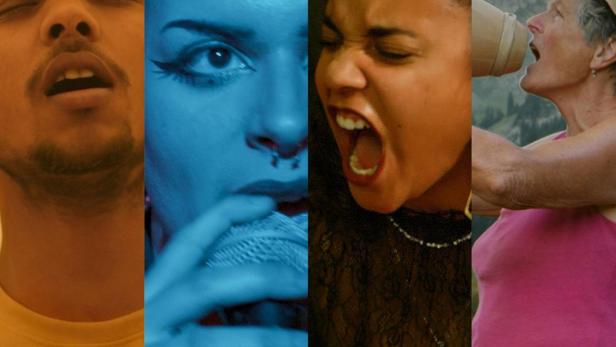 Das Filmplakat für „Melodie“ des Zurich Film Festivals 2025 zeigt vier singende Personen.