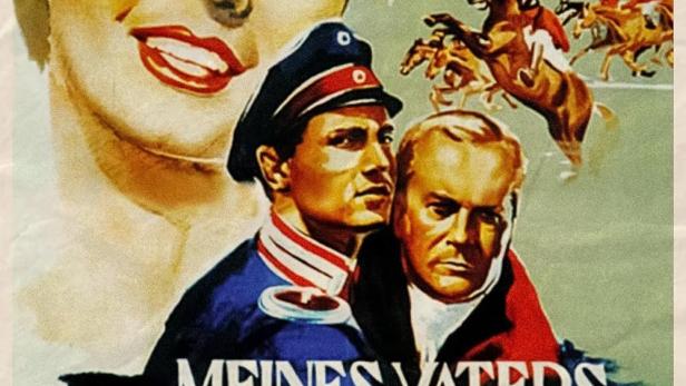 Das Filmplakat für „Meines Vaters Pferde“ mit Eva Bartok, Curd Jürgens und Martin Benrath.