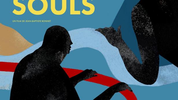 Das Filmplakat für „Save Our Souls“ zeigt stilisierte Silhouetten vor blauem Hintergrund.