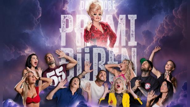 Olivia Jones und die Kandidaten des heurigen großen Promi-Büßens