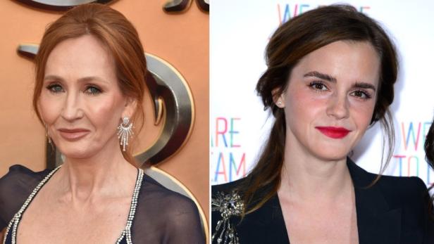 Porträtfotos von J.K. Rowling und Emma Watson