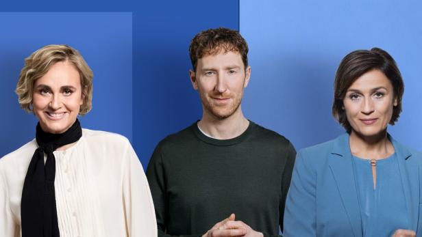 ARD-Talkmaster:innen Caren Miosga, Louis Klamroth und Sandra Maischberger