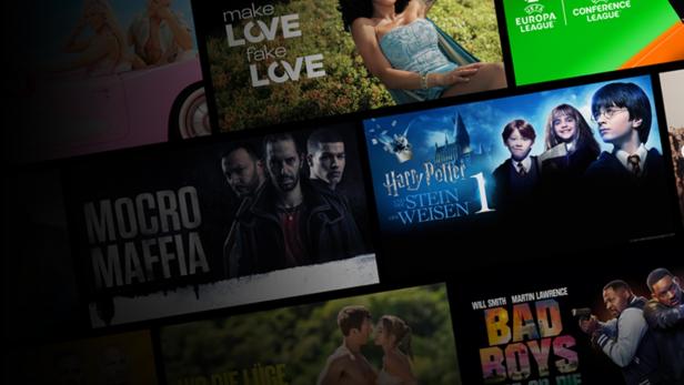 Verschiedene Film- + Serienplakate im Streamingangebot