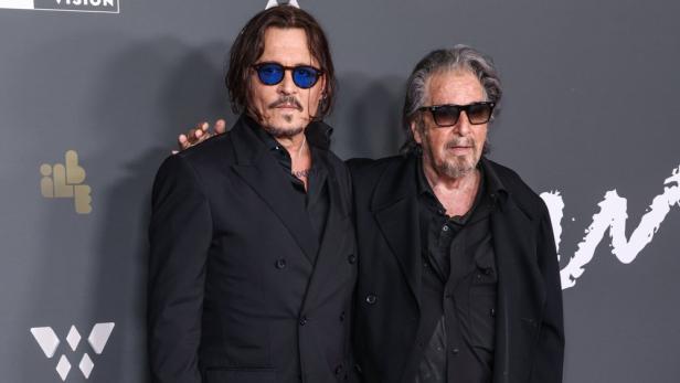 Johnny Depp und Al Pacino bei Fototermin