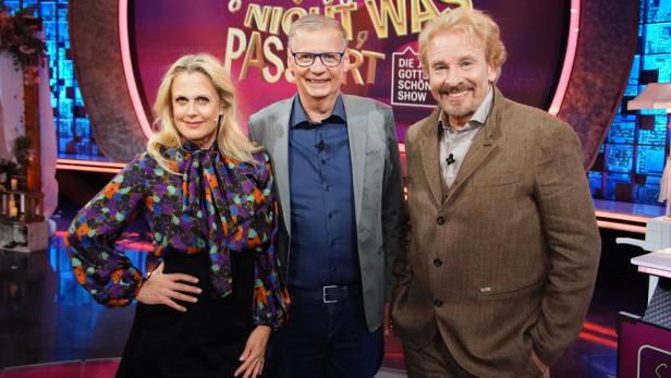 Schöneberger, Jauch und Gottschalk im RTL-Studio ihrer Show