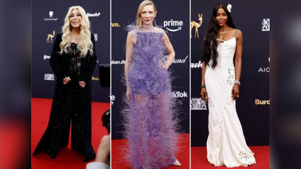 Cher, Cate Blanchett und Naomi Campbell beim Pressetermin der Fotografen