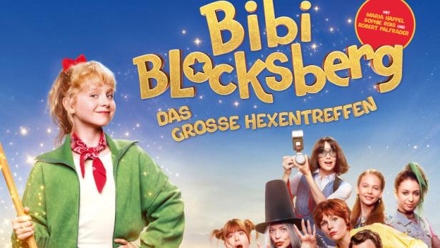 Bibi Blocksberg-Darstellerin und alle weiteren Hauptfiguren auf Filmplakat