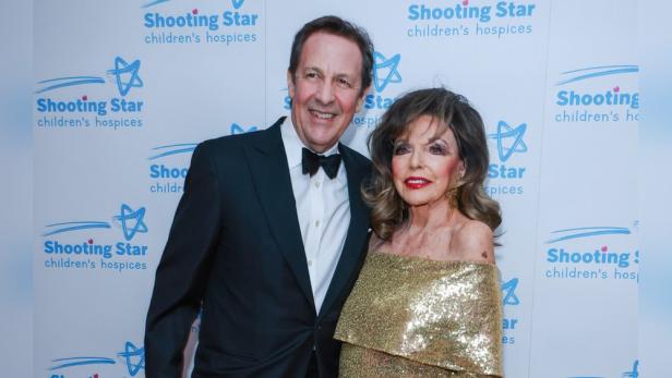 Porträtfotos von Joan Collins und Percy Gibson