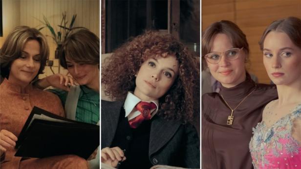 Mitwirkende der Familiensaga "Ku'damm 77" in ihren Rollen