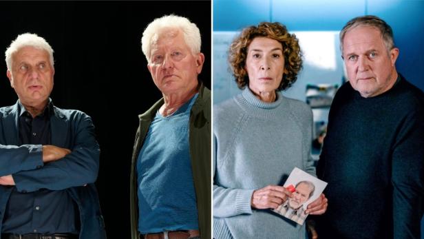 Miroslav Nemec und Udo Wachtveitl sowie Adele Neuhauser und Harald Krassnitzer als Tatort-Ermittler