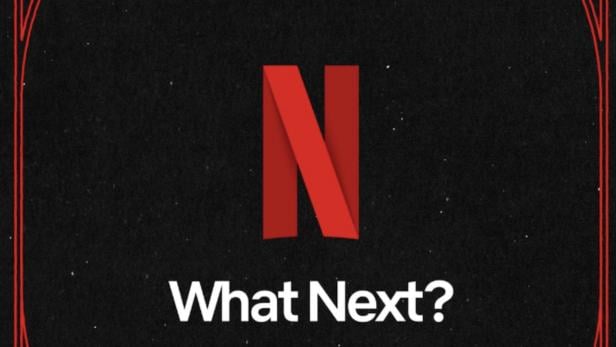 Netflix-Logo mit Frage What's Next? darunter