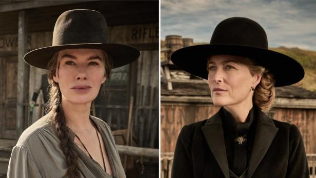Lena Headey und Gillian Anderson in ihren Western-.Serienrollen