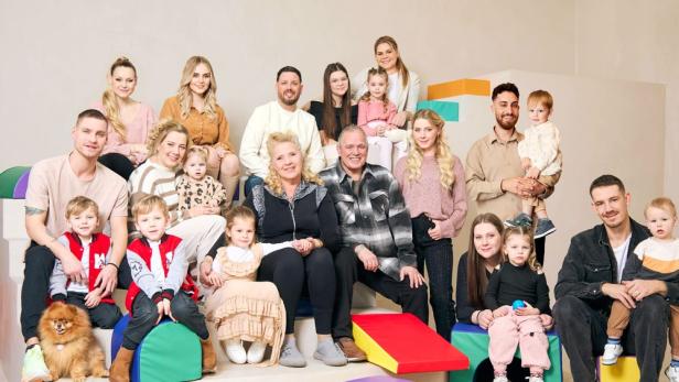 Silvia Wollny und ein Teil ihrer Großfamilie