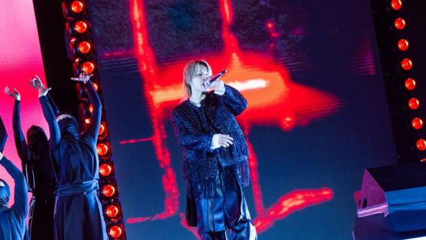 Jimin von BTS auf Bühne in Seoul