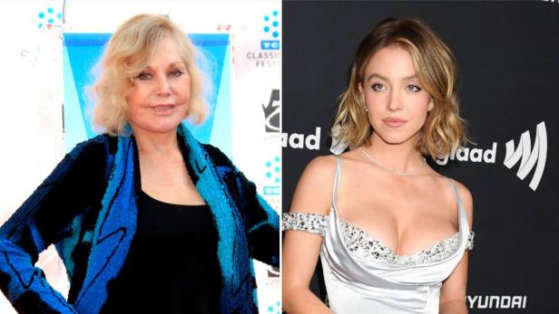 Porträtfotos von Kim Novak und Sydney Sweeney