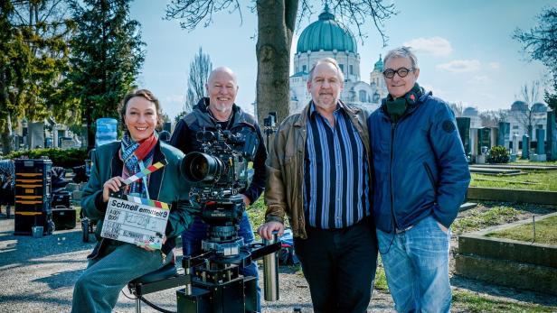 "Schnell ermittelt"-Dreh am Zentralfriedhof