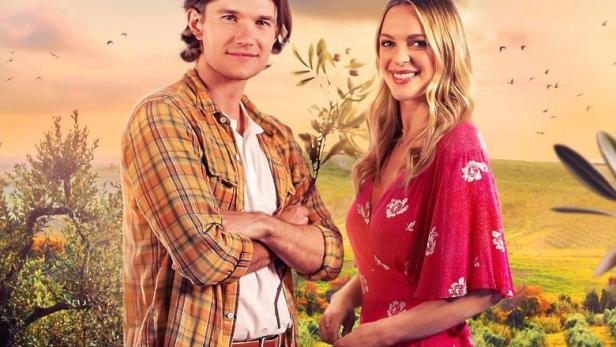 Zwei Herzen im Sonnenuntergang