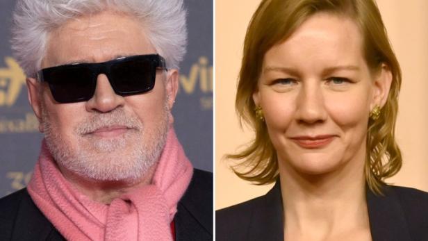 Porträtfotos von Pedro Almodóvar und Sandra Hüller