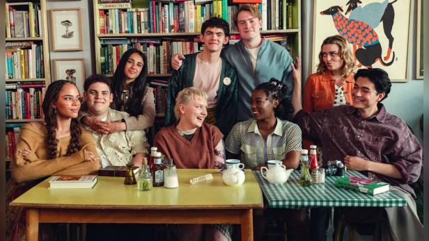 Stars der Serie "Heartstopper" von Netflix auf Gruppenbild