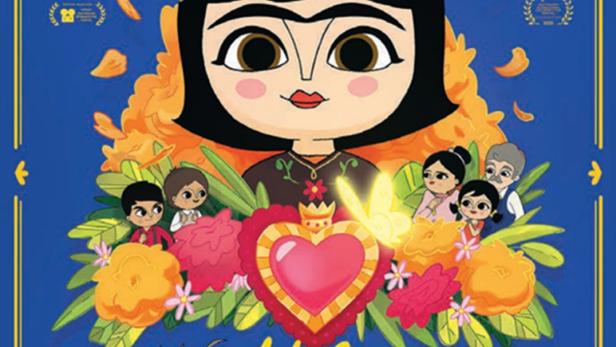 Animierte Frida Kahlo auf Filmplakat