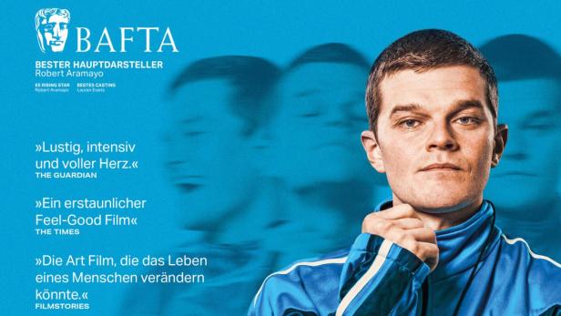 Junger Mann in nachdenklicher Pose auf Filmplakat