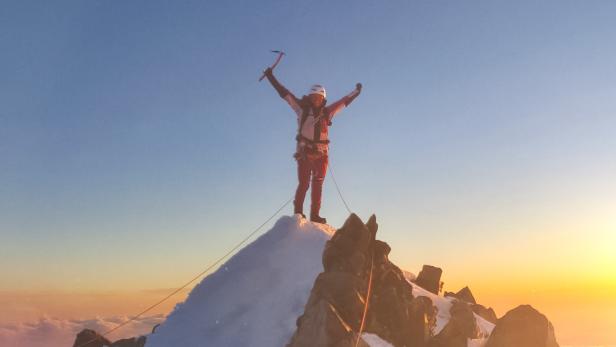  Laura Dahlmeier am Mont Blanc Vorgipfel 